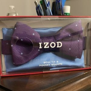 Izod Bow tie and Pocket Square NIB